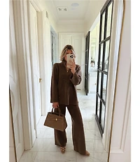 Splendid x Cella Jane Blog Boucle Mid Rise Lounge Full Length Pants