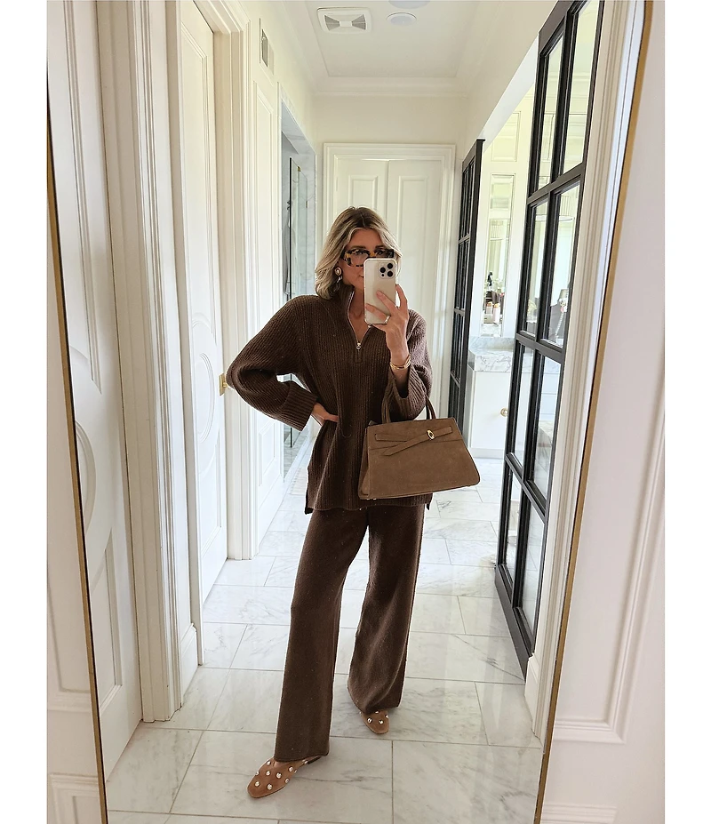 Splendid x Cella Jane Blog Boucle Mid Rise Lounge Full Length Pants