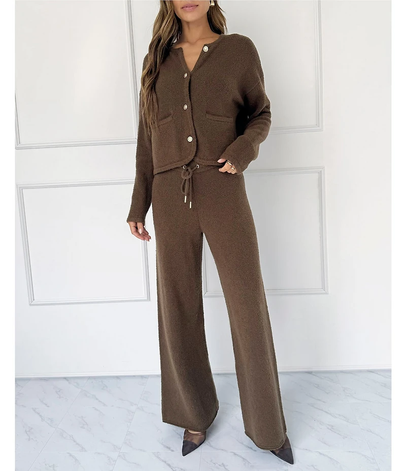 Splendid x Cella Jane Blog Boucle Mid Rise Lounge Full Length Pants