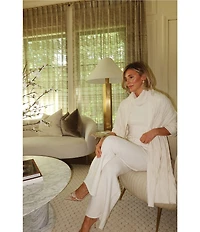 Splendid x Cella Jane Blog Boucle Mid Rise Lounge Full Length Pants