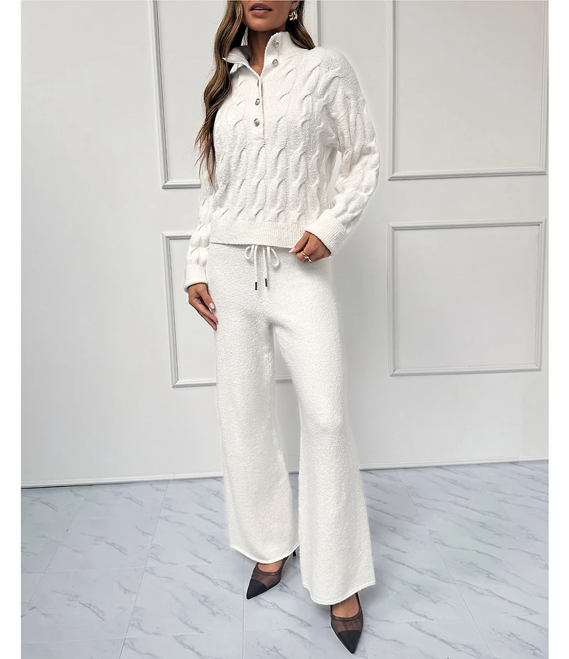 Splendid x Cella Jane Blog Boucle Mid Rise Lounge Full Length Pants