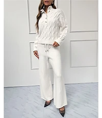 Splendid x Cella Jane Blog Boucle Mid Rise Lounge Full Length Pants