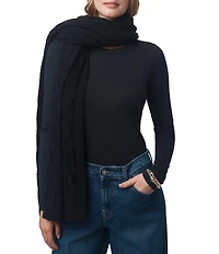 Splendid x Cella Jane Blog Boucle Wool Blend Cable Knit Scarf