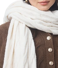Splendid x Cella Jane Blog Boucle Wool Blend Cable Knit Scarf