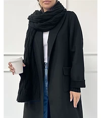 Splendid x Cella Jane Blog Boucle Wool Blend Cable Knit Scarf