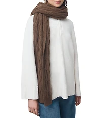 Splendid x Cella Jane Blog Boucle Wool Blend Cable Knit Scarf