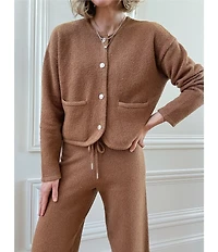Splendid x Cella Jane Blog Crew Neck Long Sleeve Cardigan