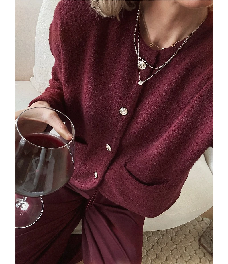 Splendid x Cella Jane Blog Crew Neck Long Sleeve Cardigan