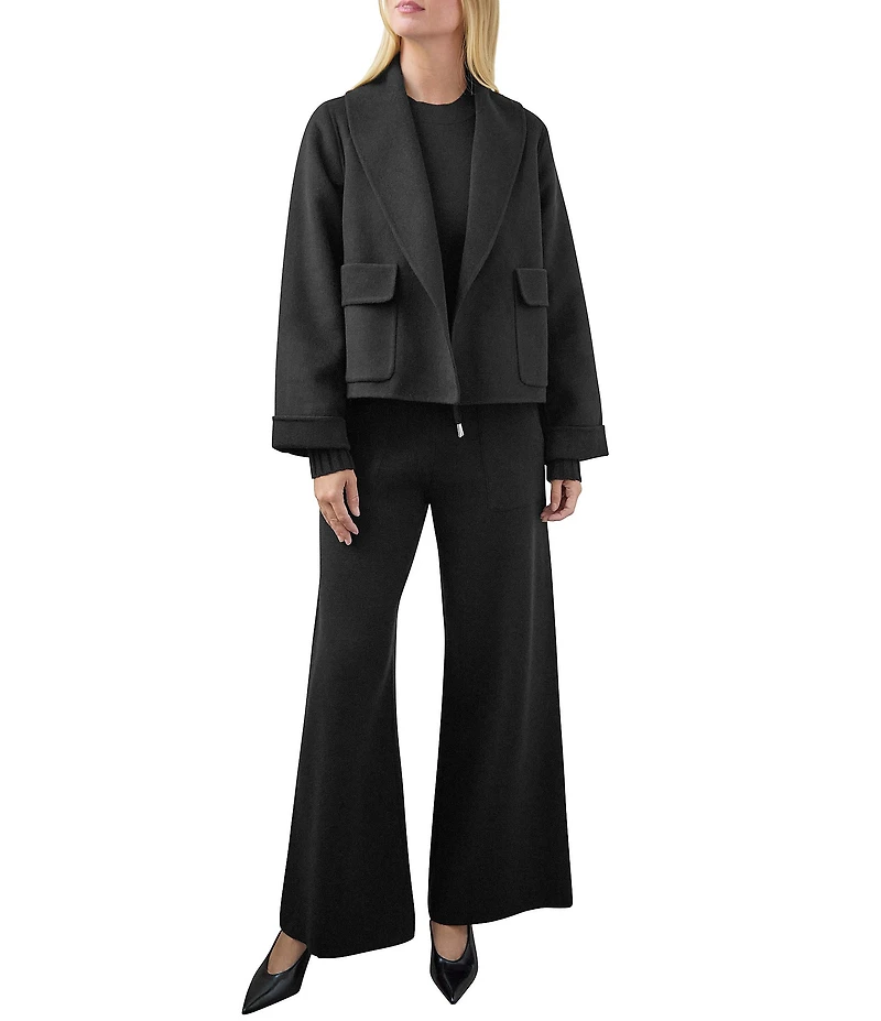 Splendid x Cella Jane Blog Icon Wool Shawl Collar Long Sleeve Coat