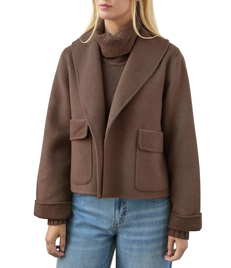 Splendid x Cella Jane Blog Icon Wool Shawl Collar Long Sleeve Coat