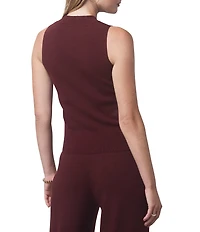 Splendid x Cella Jane Blog Knit Crew Neck Sleeveless Tank Top