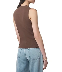 Splendid x Cella Jane Blog Knit Crew Neck Sleeveless Tank Top