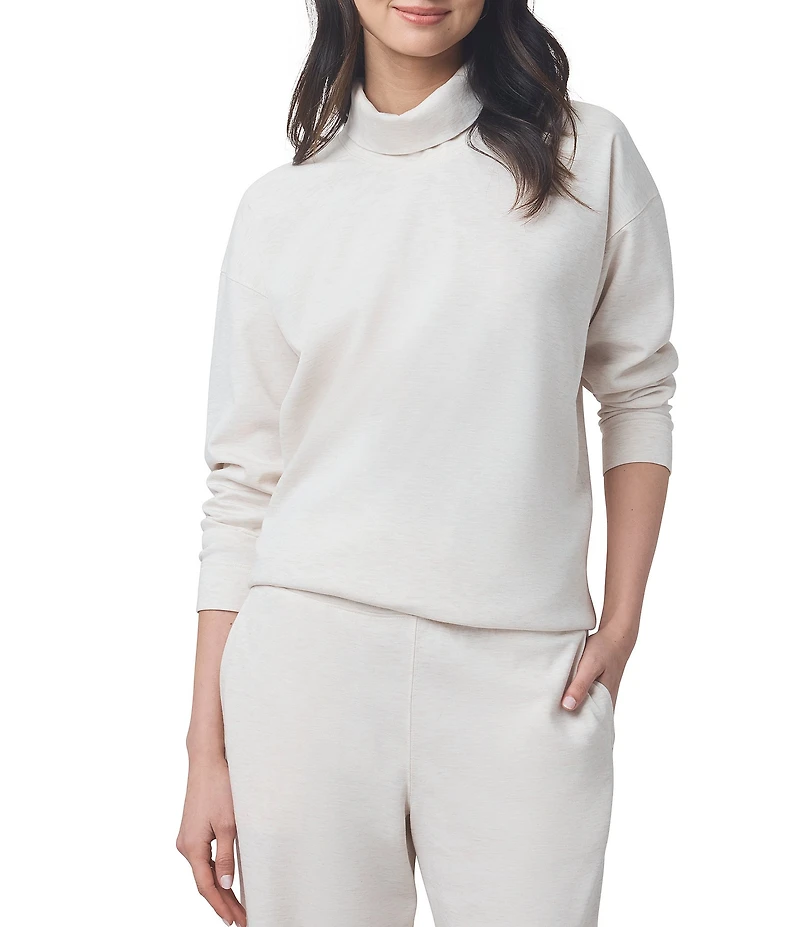 Splendid x Cella Jane Blog Knit Mock Neck Long Sleeve Shirt