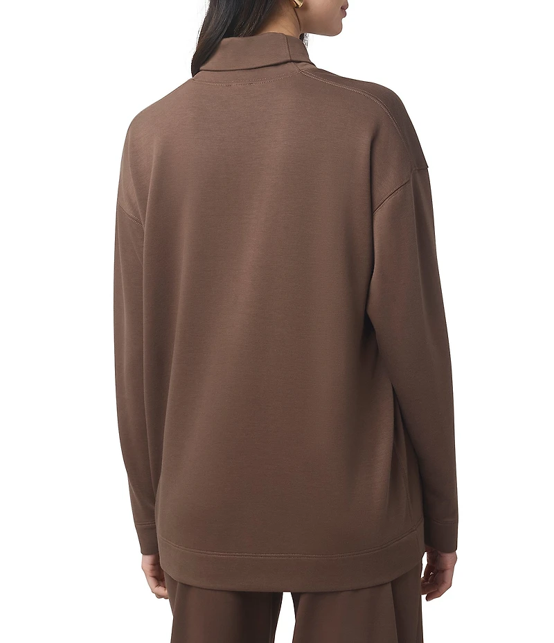 Splendid x Cella Jane Blog Knit Mock Neck Long Sleeve Shirt