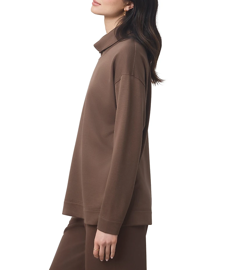 Splendid x Cella Jane Blog Knit Mock Neck Long Sleeve Shirt