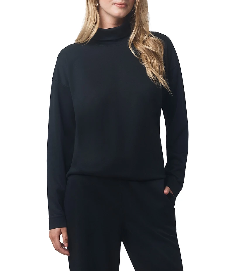 Splendid x Cella Jane Blog Knit Mock Neck Long Sleeve Shirt