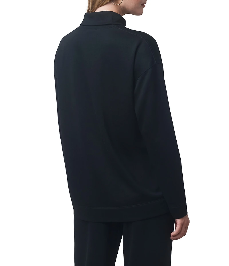 Splendid x Cella Jane Blog Knit Mock Neck Long Sleeve Shirt