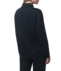 Splendid x Cella Jane Blog Knit Mock Neck Long Sleeve Shirt