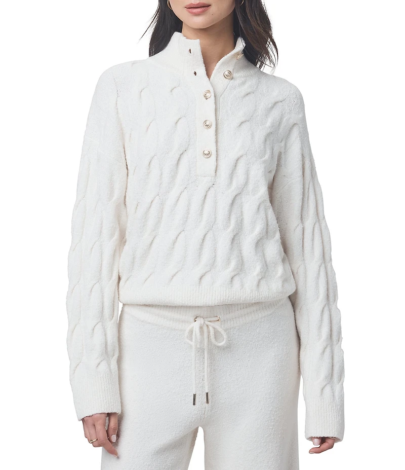 Splendid x Cella Jane Blog Knit V-Neck Long Sleeve Top