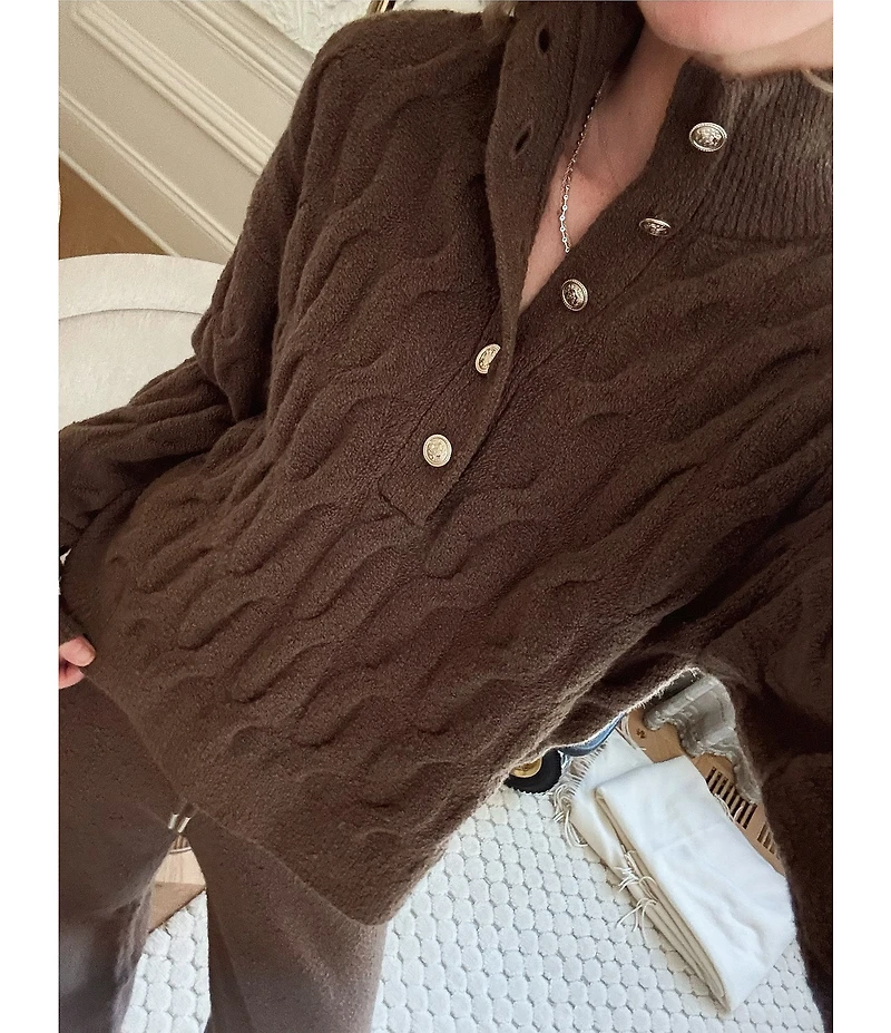Splendid x Cella Jane Blog Knit V-Neck Long Sleeve Top