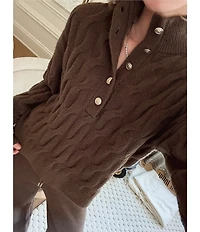 Splendid x Cella Jane Blog Knit V-Neck Long Sleeve Top