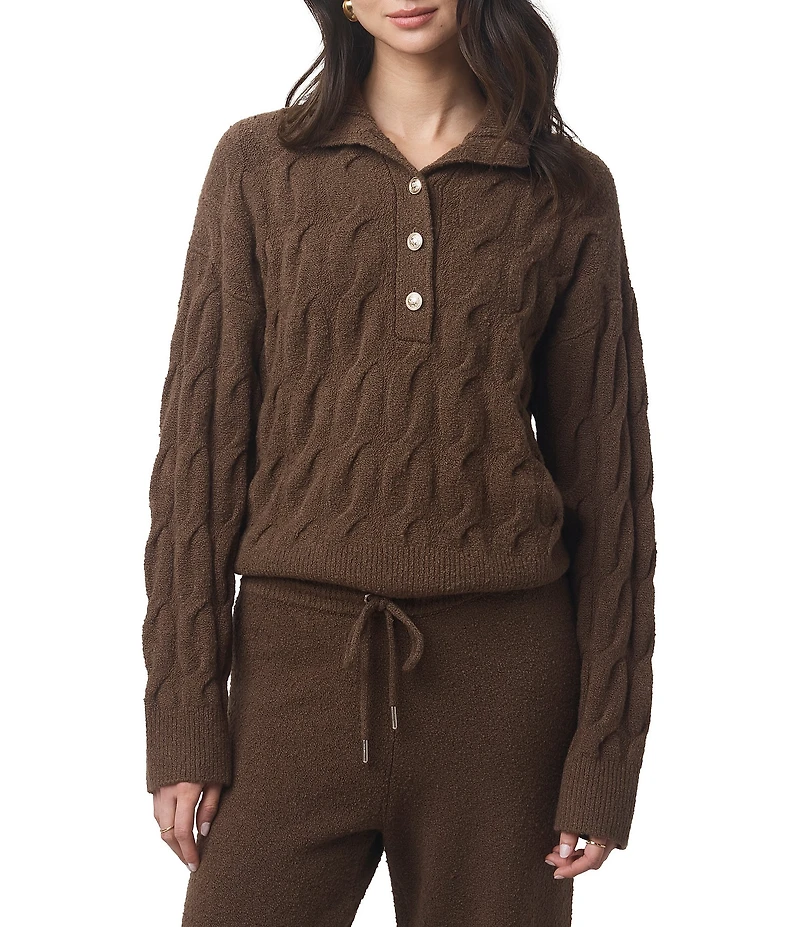 Splendid x Cella Jane Blog Knit V-Neck Long Sleeve Top