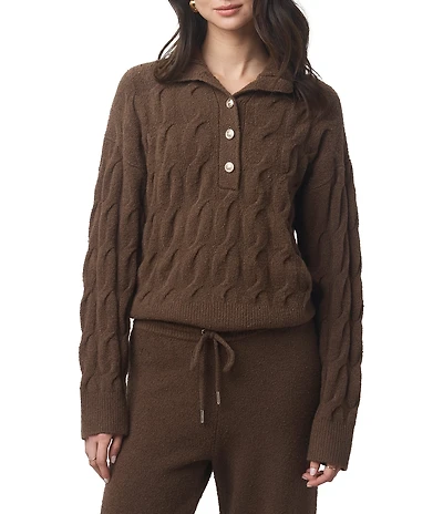 Splendid x Cella Jane Blog Knit V-Neck Long Sleeve Top