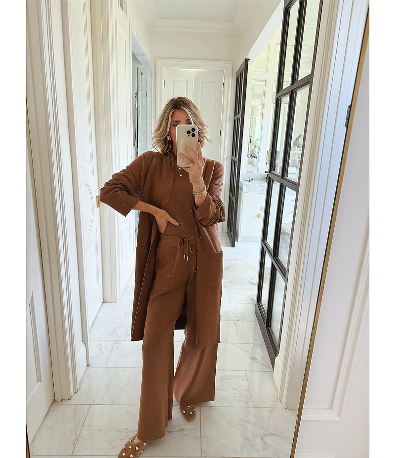 Splendid x Cella Jane Blog Mid Rise Wide Leg Lounge Full Length Pants