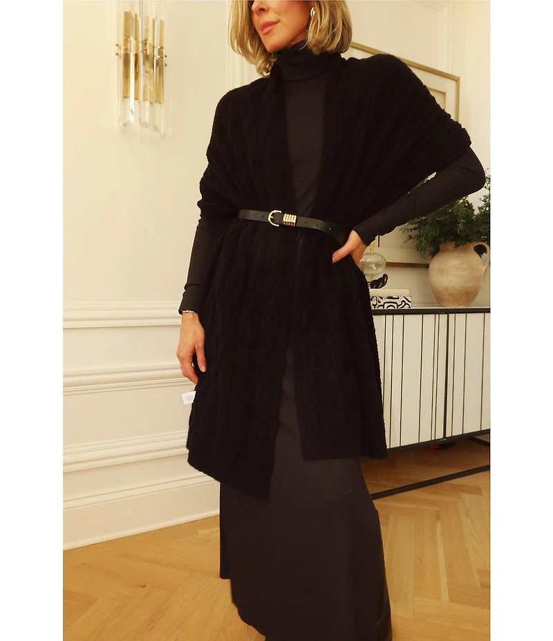 Splendid X Cella Jane Blog Ribbed Knit Turtle Neck Long Sleeve A-Line Maxi Dress