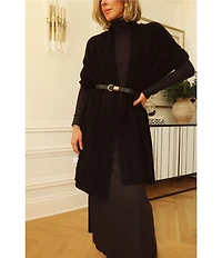 Splendid X Cella Jane Blog Ribbed Knit Turtle Neck Long Sleeve A-Line Maxi Dress