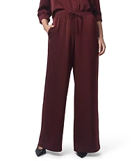 Splendid x Cella Jane Blog Satin Woven Mid Rise Lounge Full Length Pants