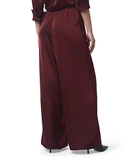 Splendid x Cella Jane Blog Satin Woven Mid Rise Lounge Full Length Pants