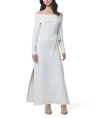 Splendid x Cella Jane Blog Sleek Off-The-Shoulder Long Sleeve A-Line Sweater Dress