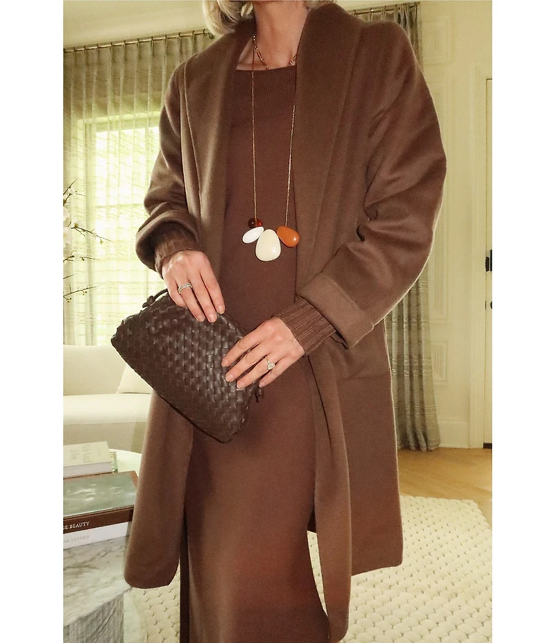 Splendid x Cella Jane Blog Sleek Off-The-Shoulder Long Sleeve A-Line Sweater Dress