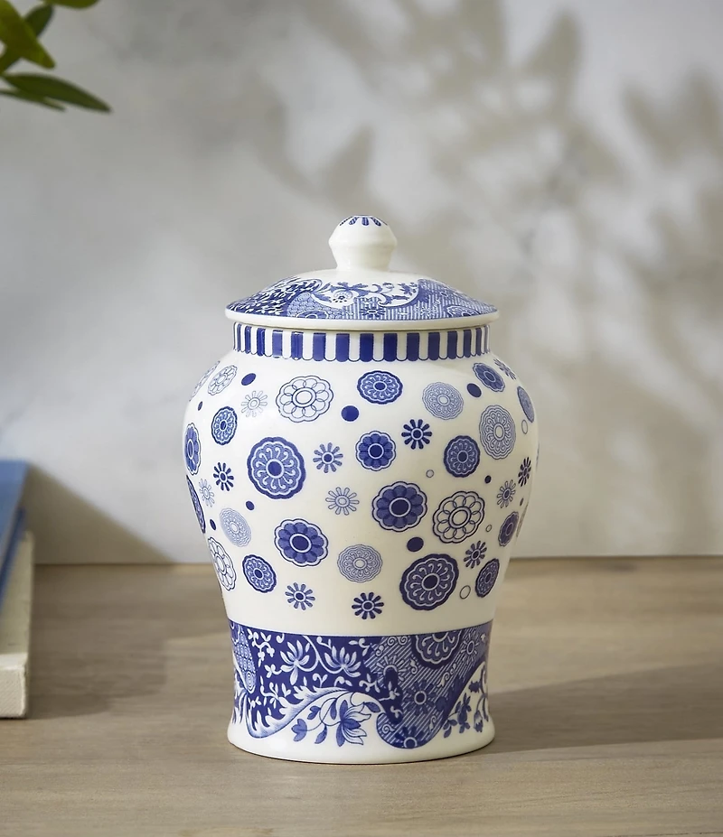Spode Blue Italian Brocato Collection Mini Vase