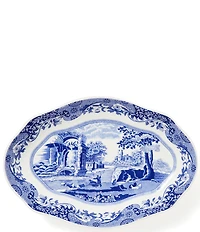 Spode Blue Italian Collection Oval Fluted Dish