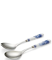 Spode Blue Italian Collection Pair of Salad Servers
