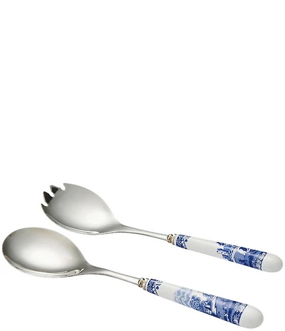 Spode Blue Italian Collection Pair of Salad Servers
