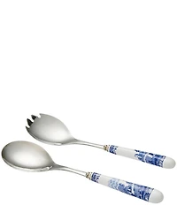 Spode Blue Italian Collection Pair of Salad Servers