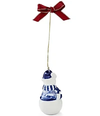 Spode Blue Italian Collection Snowman Ornament