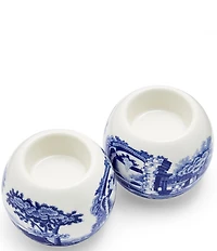 Spode Blue Italian Collection Tealight Holders, Set of 2