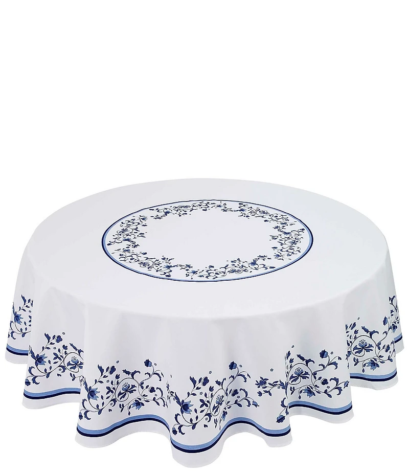 Spode Portofino Blue Floral Tablecloth