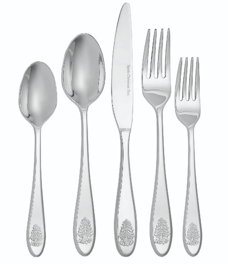 Spode Christmas Tree 20-Piece Stainless Steel Flatware Set