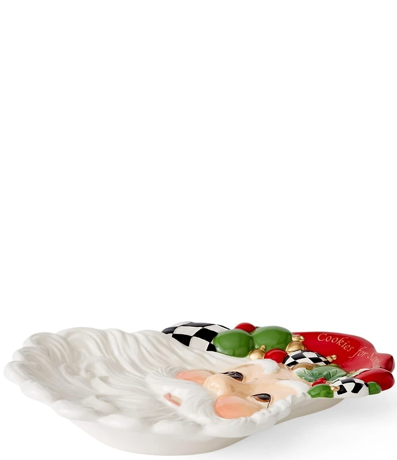 Spode Christmas Tree Black and White Cookies For Santa Plate