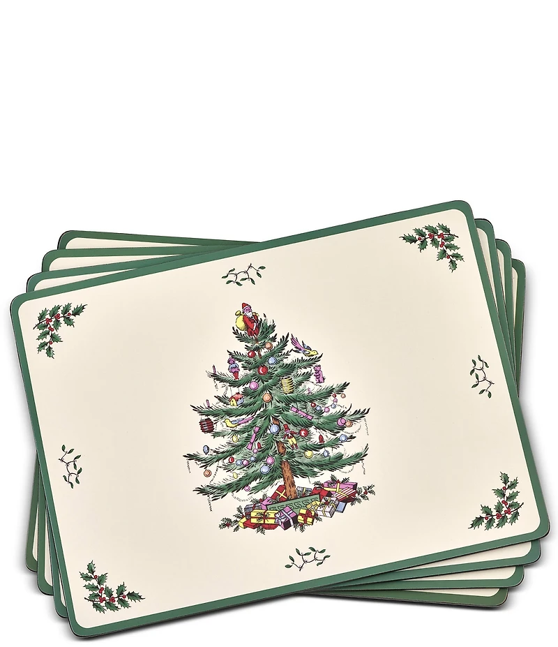 Spode Christmas Tree Collection Placemats, Set of 4