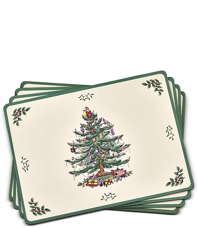 Spode Christmas Tree Collection Placemats, Set of 4