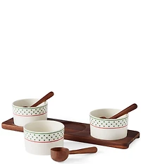 Spode Christmas Tree Collection Polka Dot 7-Piece Condiment Set
