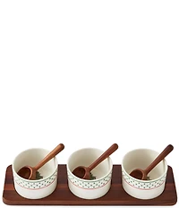 Spode Christmas Tree Collection Polka Dot 7-Piece Condiment Set