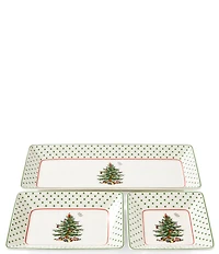 Spode Christmas Tree Collection Polka Dot Nesting Tray, Set of 3