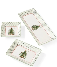 Spode Christmas Tree Collection Polka Dot Nesting Tray, Set of 3